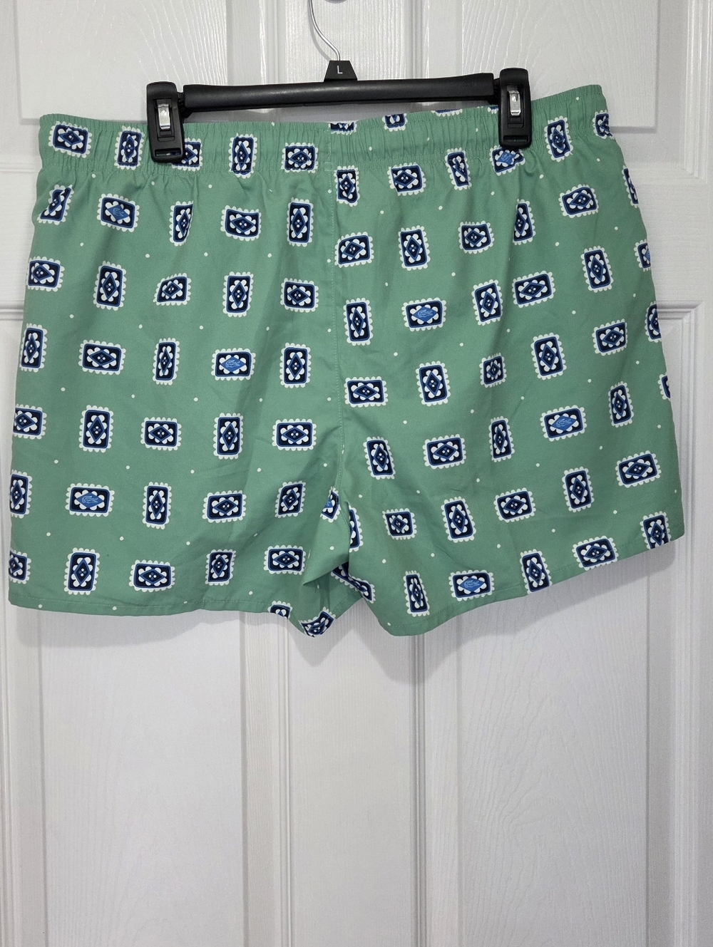 Lacoste L!VE Men Print Green Swim Trunks Shorts Large Mesh Lined Croc Logo - Picture 4 of 10